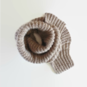 Sweater Scarf Knit in Chunky Ecru Wool Made By Branda